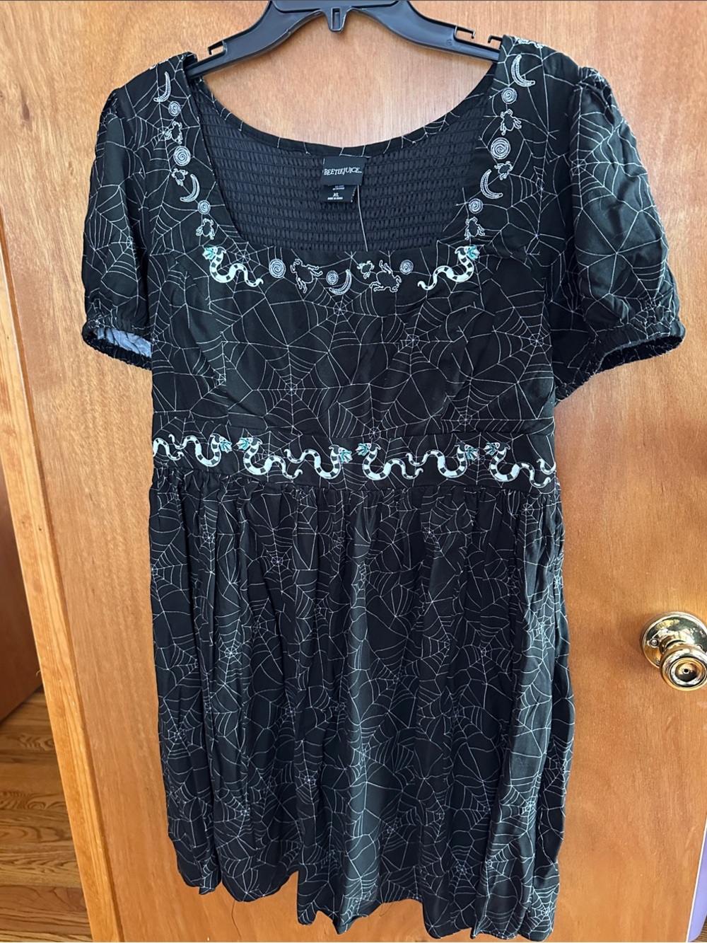 Her Universe Beetlejuice Spiderwebs & Sandworms Smock Dress